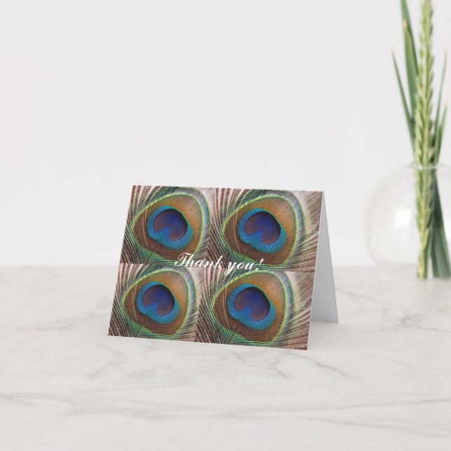 Pfau Dankeschön Karte (Vorderseite)