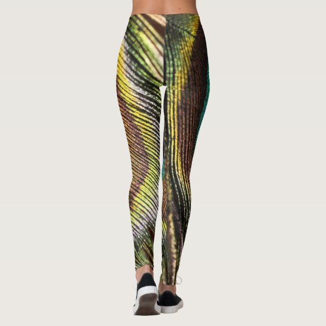 Pfau-Design Leggings (Rückseite)
