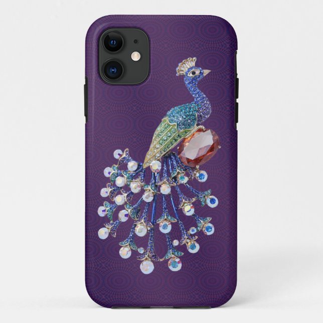 Pfau-Digital-Juwelen lila iPhone 5 Kasten Case-Mate iPhone Hülle (Rückseite)