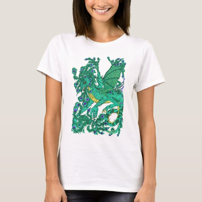 Pfau-Drache T-Shirt (Vorderseite)