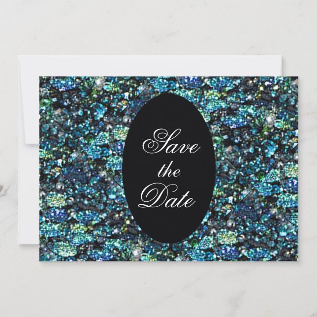 Pfau Elegant Moderne Hochzeit / Haus der Grosch Save The Date (Vorderseite)