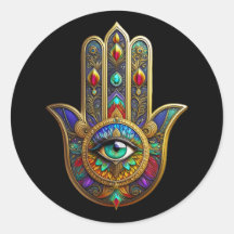 Pfau-Farben-Blütenblätter Hamsa Grünes Drittes Aug