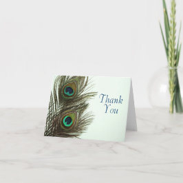 Pfau-Feder danken Ihnen zu kardieren Dankeskarte