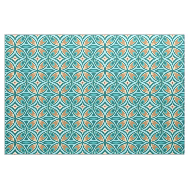 Pfau-Feder-Druck auf Pima Baumwolle Stoff (Yard (91,4 cm))