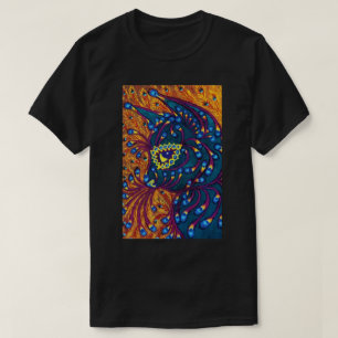 Pfau-Feder-Katze, Louis Wain T-Shirt