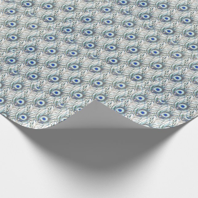 Pfau-Feder-Luxusentwurfs-Packpapier Geschenkpapier (Ecke)