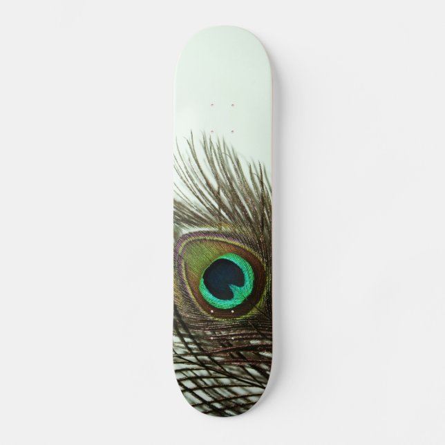 Pfau-Feder-Skateboard Skateboard (Vorderseite)