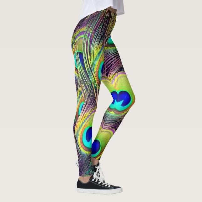 Pfau-Federn 5 Leggings (Rechts)