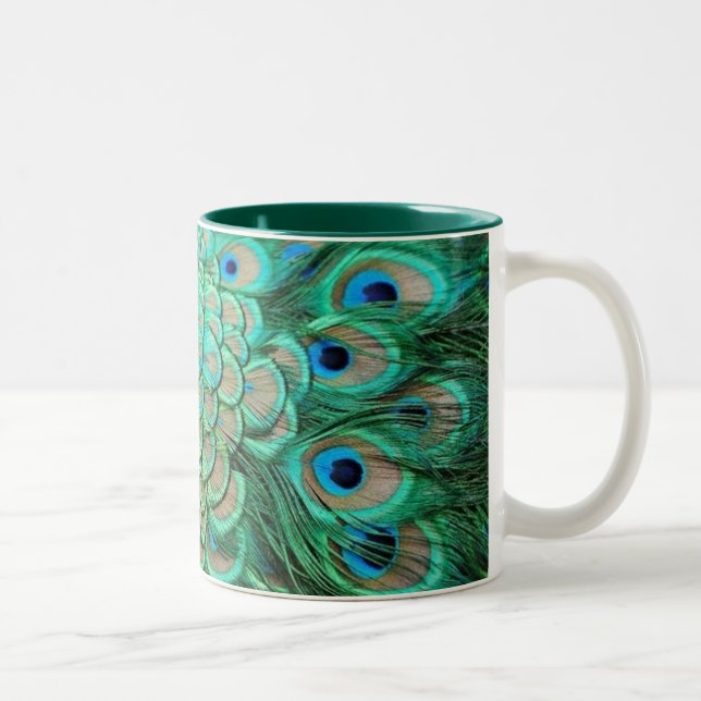 PFAU-FEDERN ZWEIFARBIGE TASSE (Rechts)