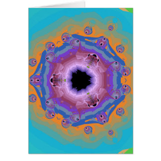 Pfau-Fraktalmandala-Türkis