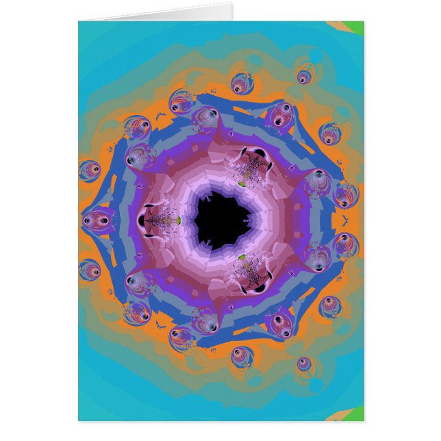 Pfau-Fraktalmandala-Türkis (Vorne)