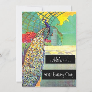 Pfau Geburtstagsparty Einladung