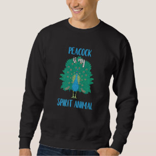 Pfau-Geist Tier Blau Exotischer Vogel Mehrfarbig Sweatshirt