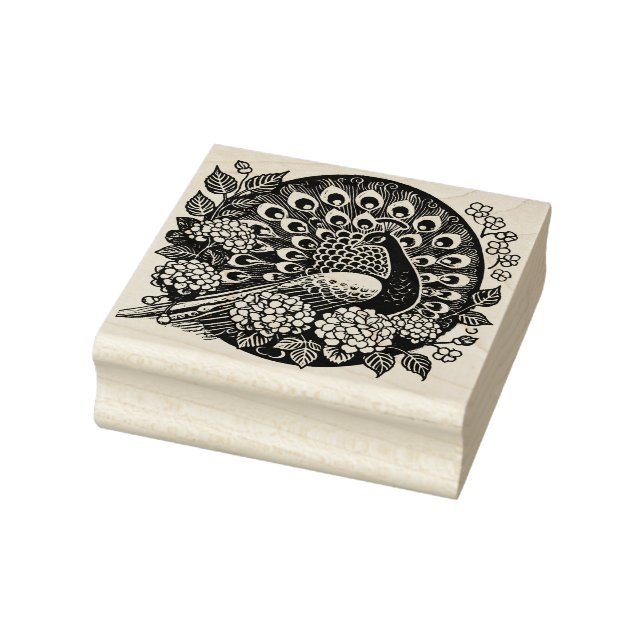 Pfau  gummistempel (Stempel)