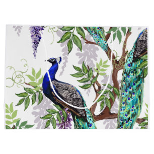 Pfau-Hochzeit Große Geschenktüte