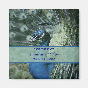 Pfau-Hochzeit Termin merken Magnet