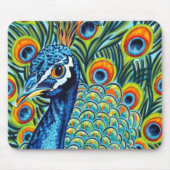 Pfau I Mousepad (Vorne)