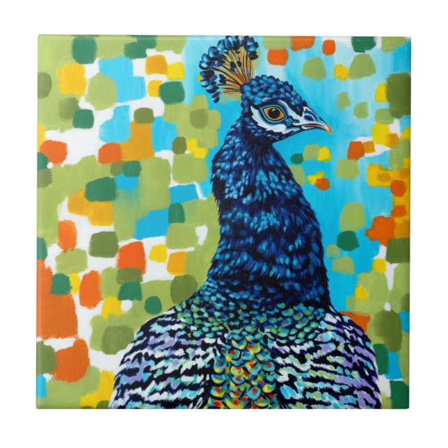 Pfau II Fliese (Vorderseite)