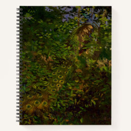 Pfau im Wald (von Abbott Henderson Thayer) Notizbuch