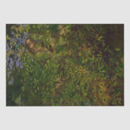 Pfau im Wald (von Abbott Henderson Thayer) Seidenpapier