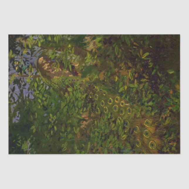 Pfau im Wald (von Abbott Henderson Thayer) Seidenpapier (Vorderseite)