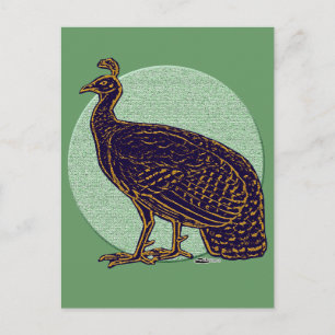 Pfau: Impressionistischer Kongo Hen Postkarte
