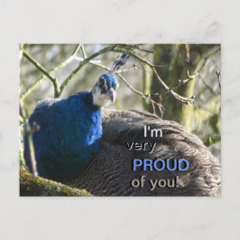 Pfau in Baum PROUD of You! Postkarte