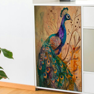 Pfau in der Holzentwaldung Seidenpapier