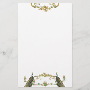 Pfau in Gold Filigree Flyer Ankündigung