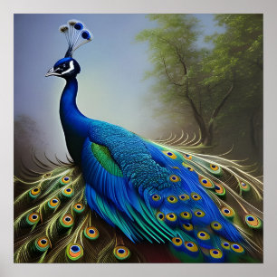 Pfau in Natur Poster