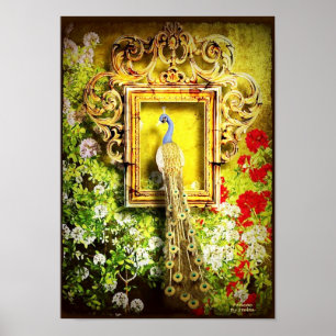 Pfau in Rahmen-Poster AB 14.95 Poster