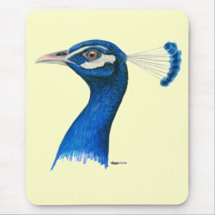 Pfau: Indischer Blauer Mousepad