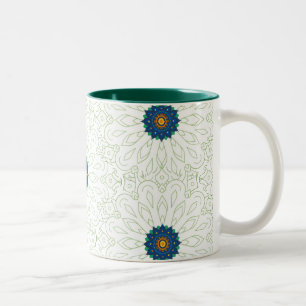 Pfau Inspiration Zweifarbige Tasse