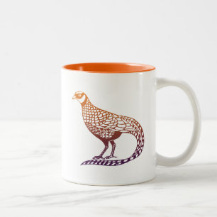 Pfau-Kaffee-Tassen Zweifarbige Tasse