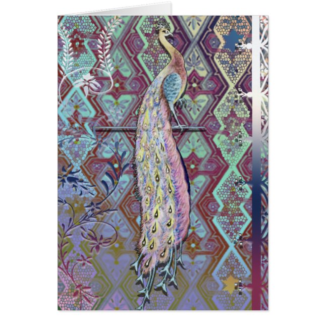 Pfau-Karte 2 (Vorne)