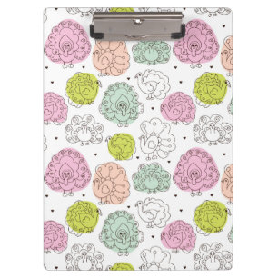Pfau Kinder Tapete vintage Klemmbrett