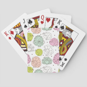 Pfau Kinder Tapete Vintage Spielkarten