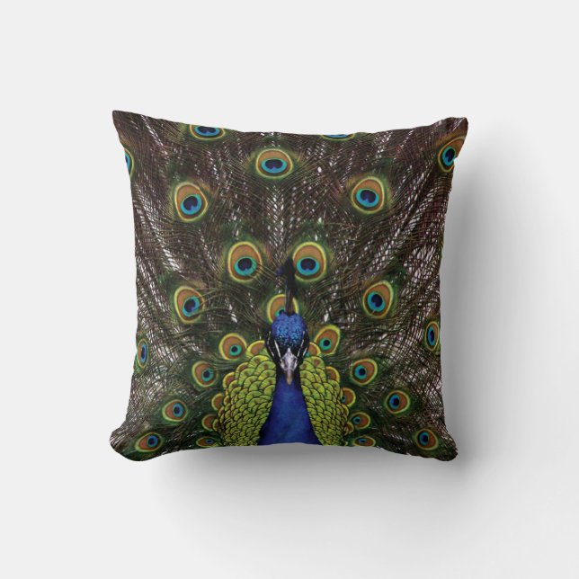 Pfau Kissen (Vorderseite)