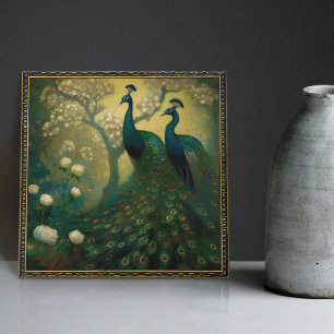 Pfau Klimt Wanddekoration Impressionist Art Nouvea Fliese