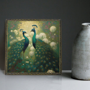 Pfau Klimt Wanddekoration Impressionistischer Art Fliese