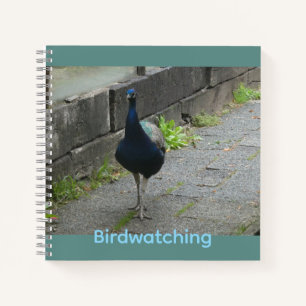 Pfau Kunden-Text Vogelbeobachtungs-Notizbuch Notizbuch