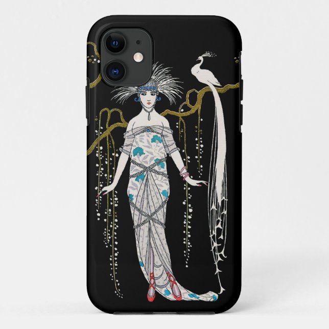 Pfau Kunst-Deko-Georges Barbier iPhone 5 Fall Case-Mate iPhone Hülle (Rückseite)