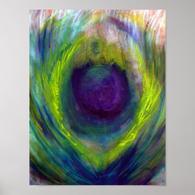 Pfau - Kunstdrucken Poster (Vorne)