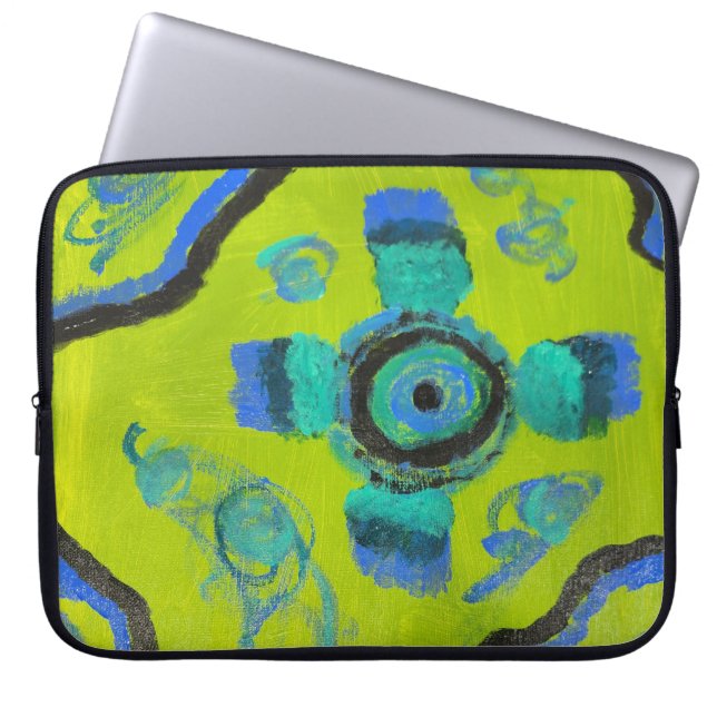 Pfau Laptopschutzhülle (Vorderseite)