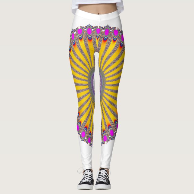 Pfau Leggings (Vorderseite)