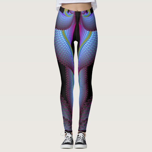 Pfau Leggings (Vorderseite)