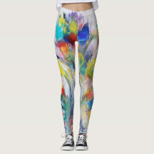 Pfau-Leggings