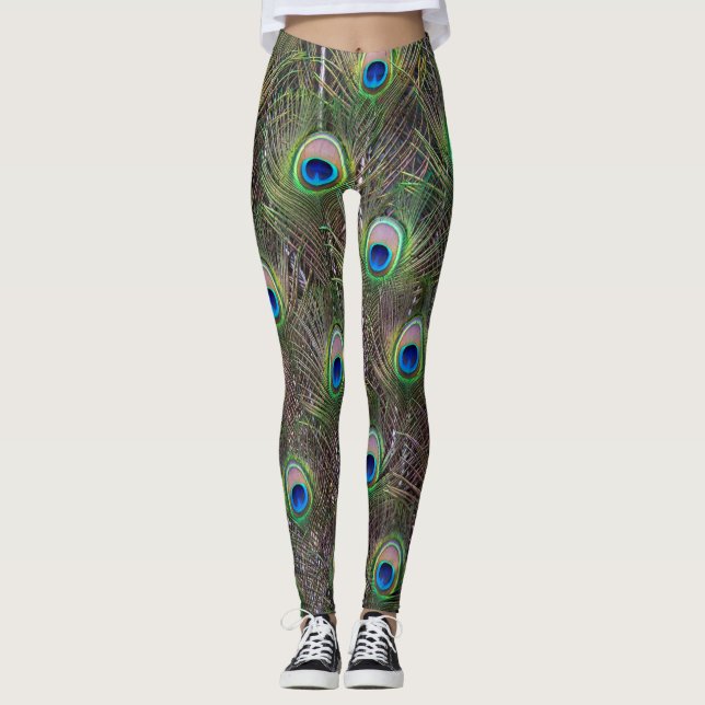 Pfau-Leggings Leggings (Vorderseite)