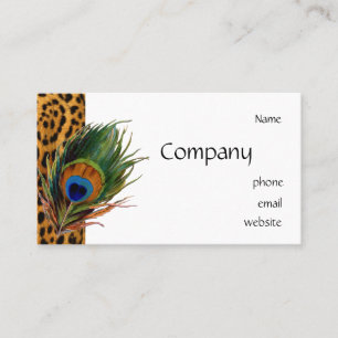 Pfau-Leopard Visitenkarte