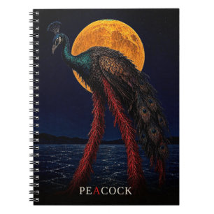 Pfau Leuchtende Beine gothic Surrealismus Notizblock